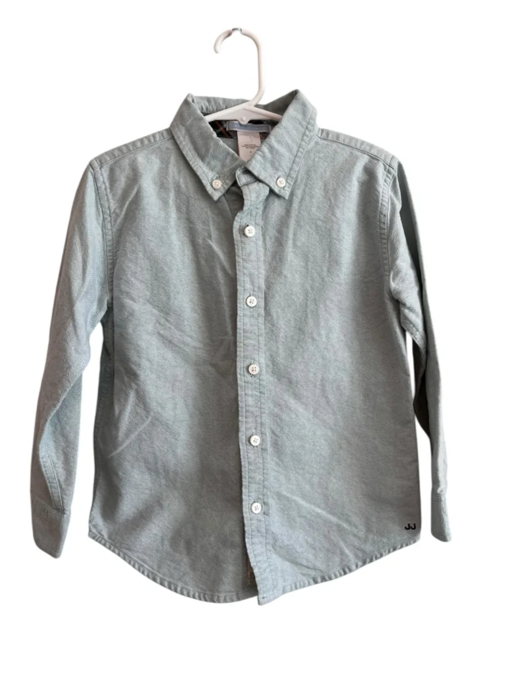 Janie and Jack Boys Button Down Shirt Size 5 Light Blue Oxford Dress Shirt